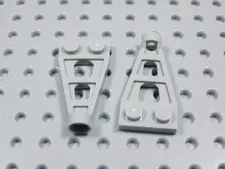 LEGO Lot of 2 Light Bluish Gray 1x2 w/ Long Stud Holder Part 4596 BO