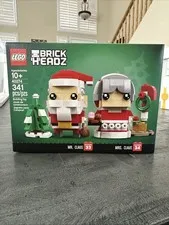 LEGO Brick Headz 40274 Christmas Mr. & Mrs. Claus Santa 341 pc 2018 Retired New