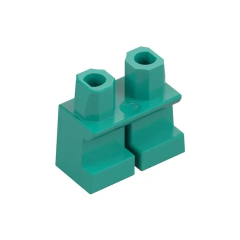 Lego Minifigure Accessories - Dark Turquoise Short Legs (1)  - Brand New