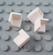 New LEGO City Modular Police Station Lot of 4 White 1x1x1 Corner Panel Pieces