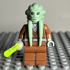 LEGO Star Wars Kit Fisto Minifigure Jedi Knight Master sw0163 - 3D