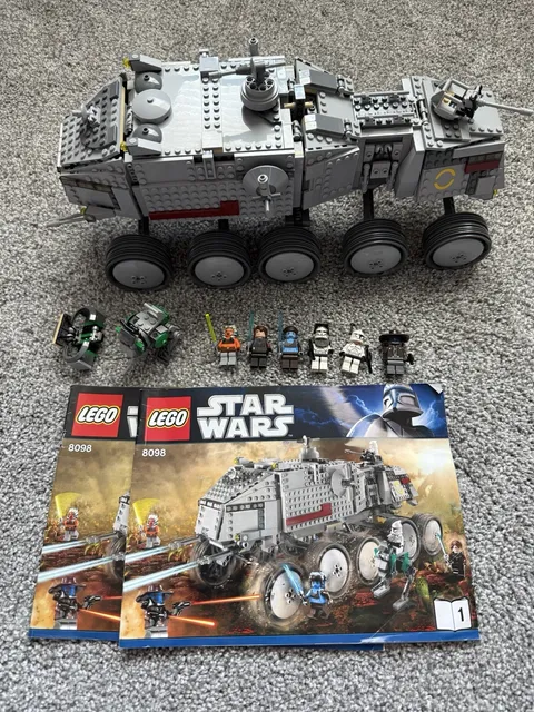 LEGO Star Wars 8098 Clone Turbo Tank W/ Minifigures & Instructions Vintage Rare