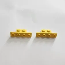 Lego Part 2436 (2pcs) 1x2-1x4 Bracket Car Truck Headlight Bumper Yellow