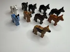 Lego Animal Dog Alsatian German Shepherd Lot Of 10 All Different