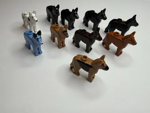 Lego Animal Dog Alsatian German Shepherd Lot Of 10 All Different