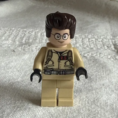 LEGO Ghostbusters Ray Minifigure Plastic Figure Tan Jumpsuit Glasses