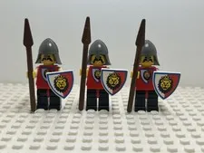 LEGO Castle Lion Knights Minifigure Lot With shields and weapons 