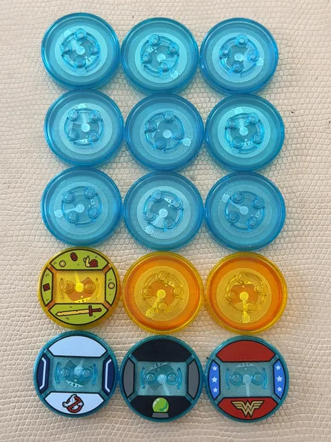 Lot of 15 LEGO Dimensions Toy Tags BASES ONLY incl Adventure Time Finn the Human