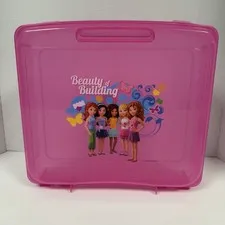 LEGO Storage Case LEGO FRIENDS Beauty of Building Large Pink Clean Lightly Used