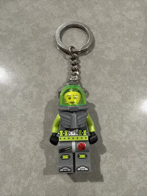 LEGO Atlantis Diver Lance Spears Minifigure Keychain Clear Green Helmet