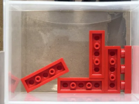 LEGO Parts - Red Plate 1 x 3 - No 3623 - QTY 5