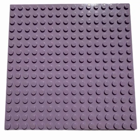 LEGO 16 X 16 5”x5” MEDIUM LAVENDER #91405 BASEPLATE W/ UNDERSIDE RIBS PREOWNED
