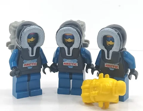 lego minifigures City Arctic Explorers Arc002 Lot of 3 with Backpacks