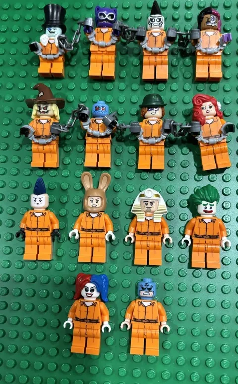LEGO Prison Gang Lot Joker Ivy Riddler Penguin Scarecrow Arkham Minifigure RARE!