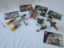 LEGO 7131 7134 7139 7201 7204 Star Wars Ewok Attack A-Wing manuals complete sets