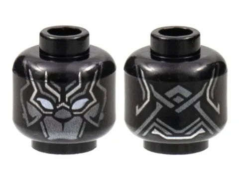 LEGO® Part 3626pb3024 - Minifigure, Head Mask with White Eyes - black panther
