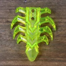 LEGO Trans Neon Green Bionicle Spine Armor with 8 Ribs Part 20473