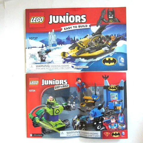 2 LEGO Juniors Batman DC Comics #10724 #10737 Instruction Booklets Manuals Only
