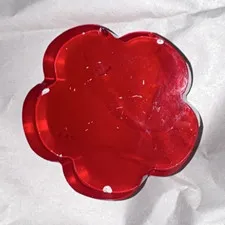 LEGO Translucent Red/Clear Flower Plant Piece, Plastic, 1 Piece