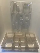 Lot of 7 Lego Mindstorms Sorting Trays Clear Plastic 13 Compartments 9747 9719