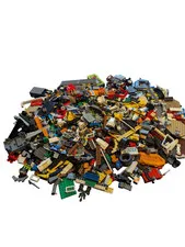 LEGO Bulk Lot 6 Lbs Genuine Bricks Parts Pieces Wheels Police City Mixed