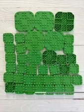 LEGO LOT BRIGHT GREEN 39 PCS MARIO 8X8 6X6 4X4 PLATE BOTTOM FEET BUILDING PIECES