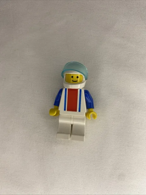 Vintage LEGO Town Race Car Driver Minifigure Red White Blue