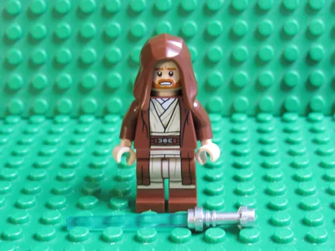 LEGO Star Wars Obi-Wan Kenobi Minifigure Reddish Brown Robe Hood Jedi sw1255 S32