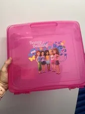 2013 LEGO Pink Travel Carrying Case Box Storage Container Dividers