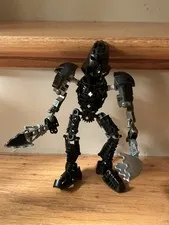 Vintage Bionicle Toa Metru: Toa Whenua (8603), set and canister