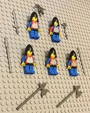 LEGO Knight Minifigures Lot of 5 Vintage Knights Medieval Guys 1987 cas198