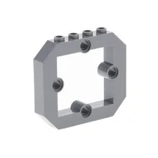 1x Lego Technic Panel Frame Brick 1x6x4 1/3 New Dark Gray Pin Holes 49699