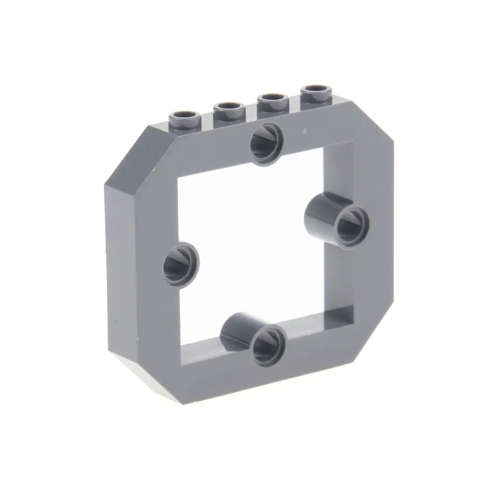 1x Lego Technic Panel Frame Brick 1x6x4 1/3 New Dark Gray Pin Holes 49699