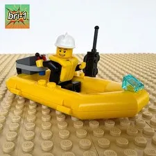 LEGO City, Fire: Fireman + Yellow Rubber Raft,  cty0116b, 7207, FIRE BOAT, 2010