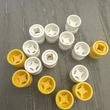 LEGO Wheel Rim Ø8 x 9 (Notched Hole 74967 15 Pieces Yellow White