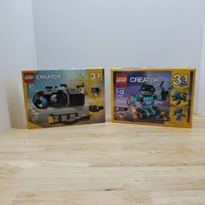 New LEGO Lot Of 2 - 31062 & 31147 CREATOR 3 in 1 Robo Explorer & Retro Camera 