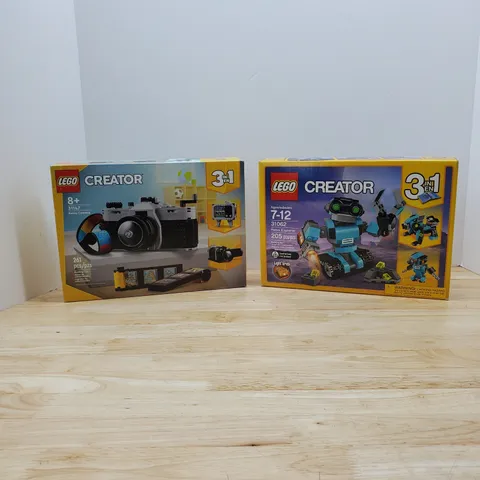New LEGO Lot Of 2 - 31062 & 31147 CREATOR 3 in 1 Robo Explorer & Retro Camera 