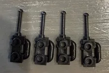 Lego Parts (x4) Minifigure, Utensil Radio w Extended Handle ~ No 3962b