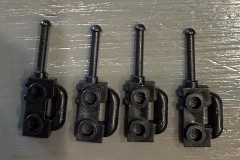 Lego Parts (x4) Minifigure, Utensil Radio w Extended Handle ~ No 3962b