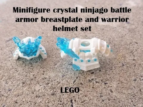 LEGO Minifigure Crystal Ninjago Battle Armor Breastplate and Warrior Helmet Set