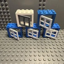 Lego Lot Window Frame (4132) + Window (4133) Set of 5