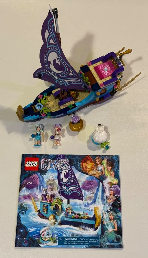 LEGO Elves 41073 Naida’s Epic Adventure Ship COMPLETE w/ Minifigs & Manual