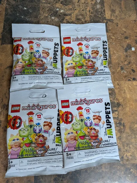 Lot of 4 Limited Edition LEGO Disney 71033 Muppets Minifigure Blind Bags New