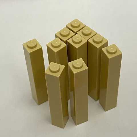 Lego 2453 Solid Beige Replacement Parts Pieces Lot of 10