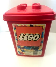 LEGO 1613 Basic Building Set Red Bucket 1987 Complete 359 Pieces