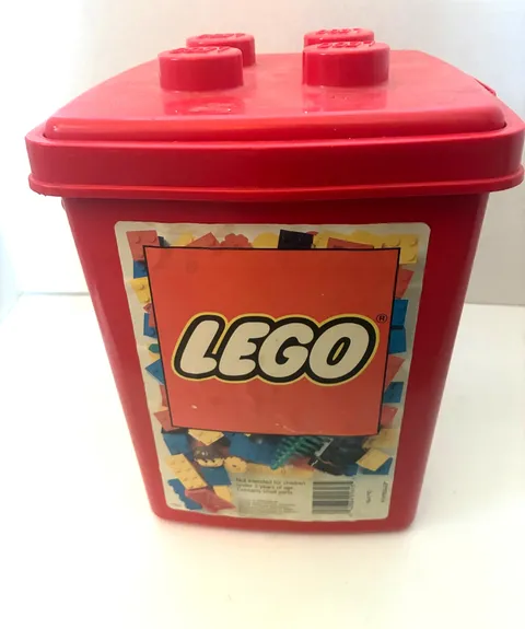 LEGO 1613 Basic Building Set Red Bucket 1987 Complete 359 Pieces