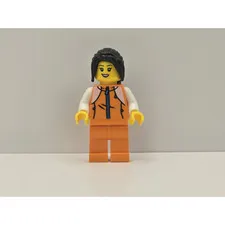 LEGO Holiday Minifigure Woman Orange Tracksuit hol266 New Winter Festive