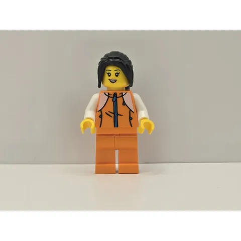 LEGO Holiday Minifigure Woman Orange Tracksuit hol266 New Winter Festive