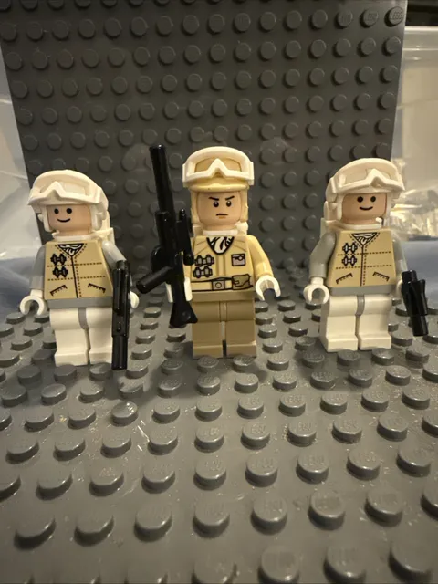 LEGO Star Wars Hoth Rebel Trooper Lot of 3 sw0167 sw0259 100% Complete W/ Gear