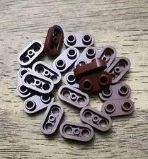 LEGO Reddish Brown Plate, Round 1 x 2 with Open Studs. QTY 20. Part No. 35480